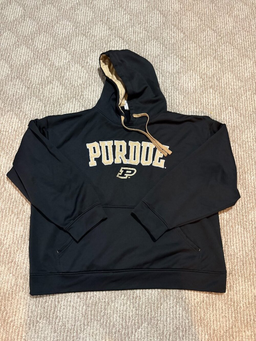 Purdue Boilermakers Campus Colors Sweatshirt Men's Black Used Size X-Large